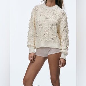Zara Textured Cream Sweater